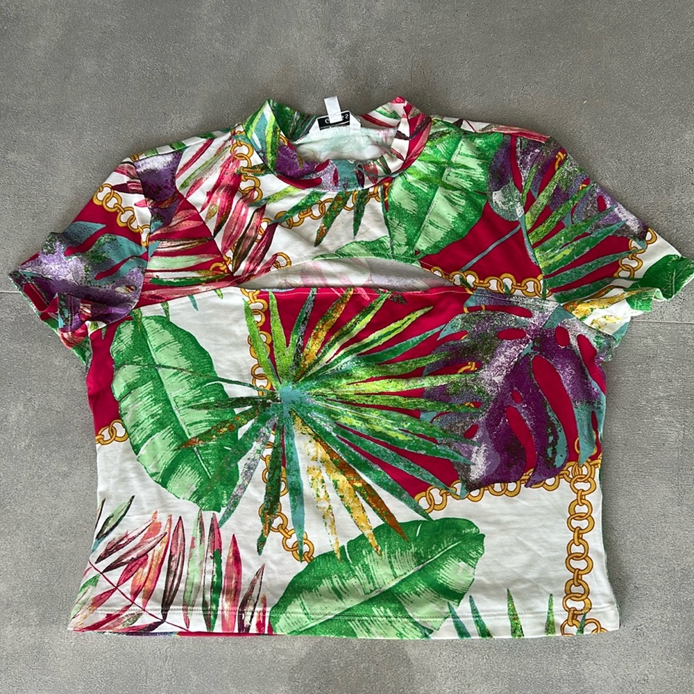 Girl flowers top jersey extra large
